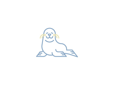 Ringed Seal Icon animal brand character icon logo pencave ringed seal symbol