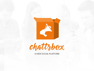 Chattrbox Logo Concept + Mockup branding design icon illustration illustrator logo vector