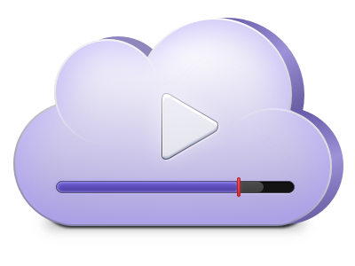 Video Player Cloud Icon