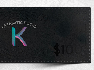 Katabatic Bucks black coupon stitching texture