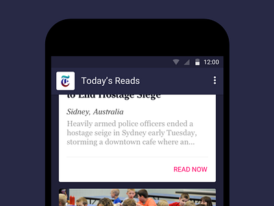 NYT Commute Reader (Article list) android article cards ios material mobile news