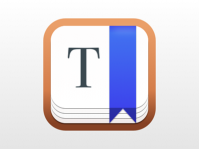 Type Mac App Icon (Training) app bookmark editor icon letter mac paper text type wood