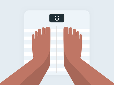 Happy Scale · Illustration connected connected devices emoji feet health illustration legs scale smart smile smiley smiley face tech