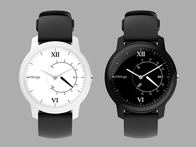 Withings Move · Custom Internal Model ⌚️ analog black clock connected dark gothic serif smartwatch time tracker watch wristwatch