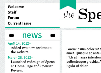 Spenser Review site redesign web publication