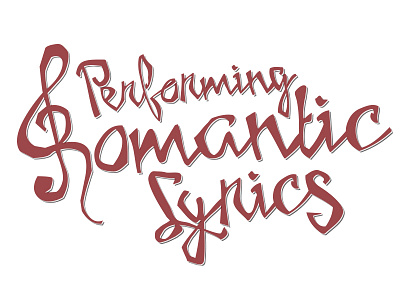 Performing Romantic Lyrics Logo cdh house logo music red treble clef type usc