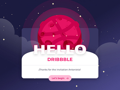 Hello Dribbble! debut debut shot design illustration invitation vector