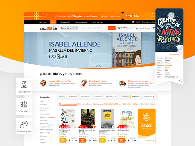 Buscalibre · Redesign books ecomerce redesign retail ui user experience user interface ux vibrant colors web design website