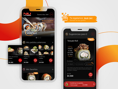 NIU Sushi · Mobile concept design food mobile sushi ui ui design ux