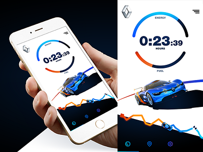 Alpine App UI Exercise car speed time ui ux