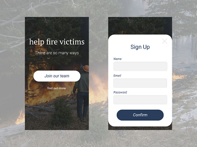 Sign Up DailyUI 001 app design joining mobile ui signup volunteering