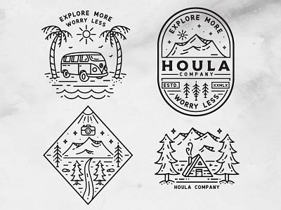 Designs for Houla Company (Clothing) adobe illustrator adobe photoshop branding design icon illustration logo vector