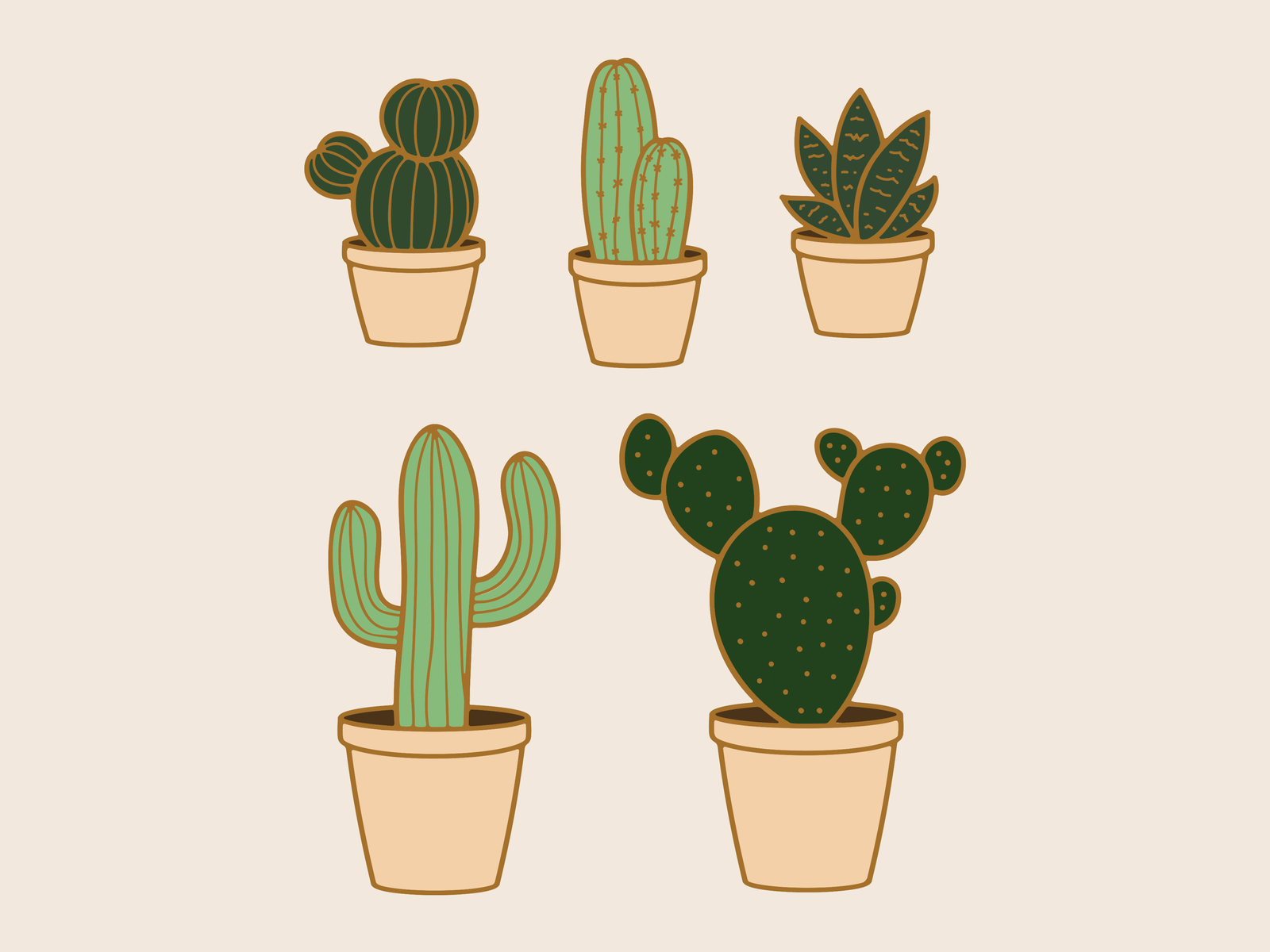 The Plant Pin Packs (Available) by Lunar on Dribbble