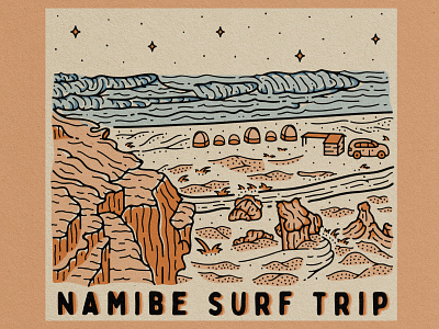 Namibe Surf Trip art artist artwork branding design design art illustration logo merch design vector