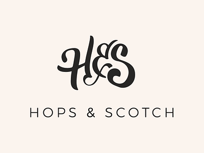 Hops & Scotch Hand-Lettered Logo