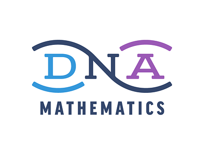 DNA Mathematics Logo branding educational design graphic design logo logo design typography