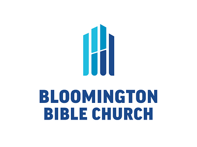 Bloomington Bible Church Logo church design church logo logo stained glass window