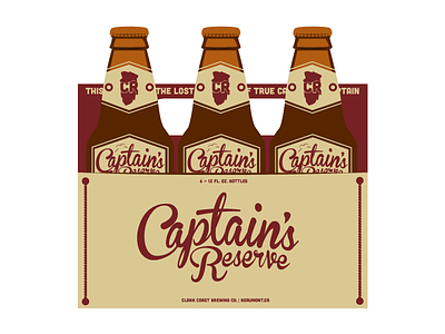Captain's Reserve Packaging beer branding illustration