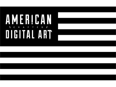 American Crafted Digital Art flag illustration