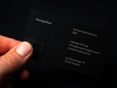 inception - Business Card black brand identity branding logo minimal visual identity