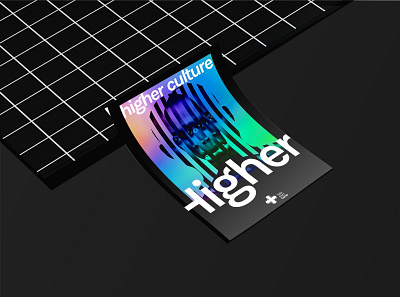 Higher Mag adobe agency black brand identity branding design digital futuristic minimal visual identity