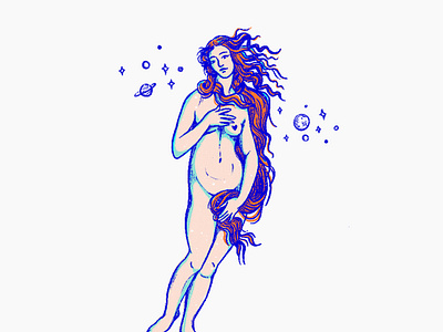 Venus design drawing goddess illustration venus