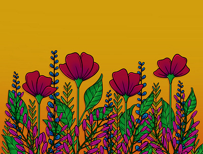Doodles digitalillustration floral illustration procreate