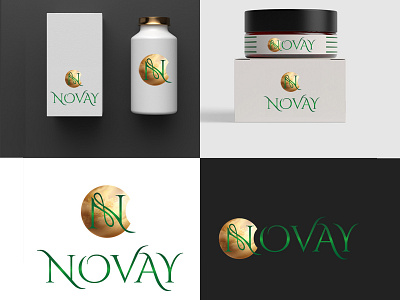 Logo Novay black branding design logo