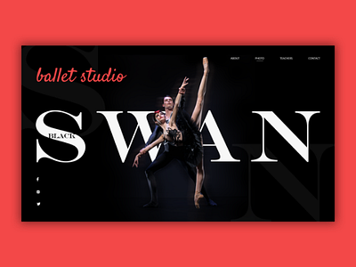 Black swan website ballet black dancing landing page studio swan web