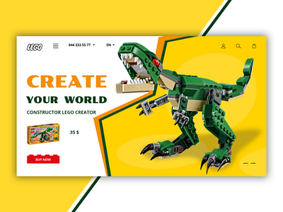 Constructor Lego creator website construct constructed creator dinosaur green landing lego page site web yellow