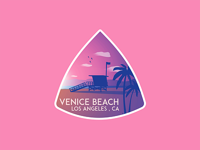 Venice Beach, LA, CA adobe illustrator badge branding california chill chillin design illustration logo losangeles mountains ocean palms skateboard skateboarding vector venice beach