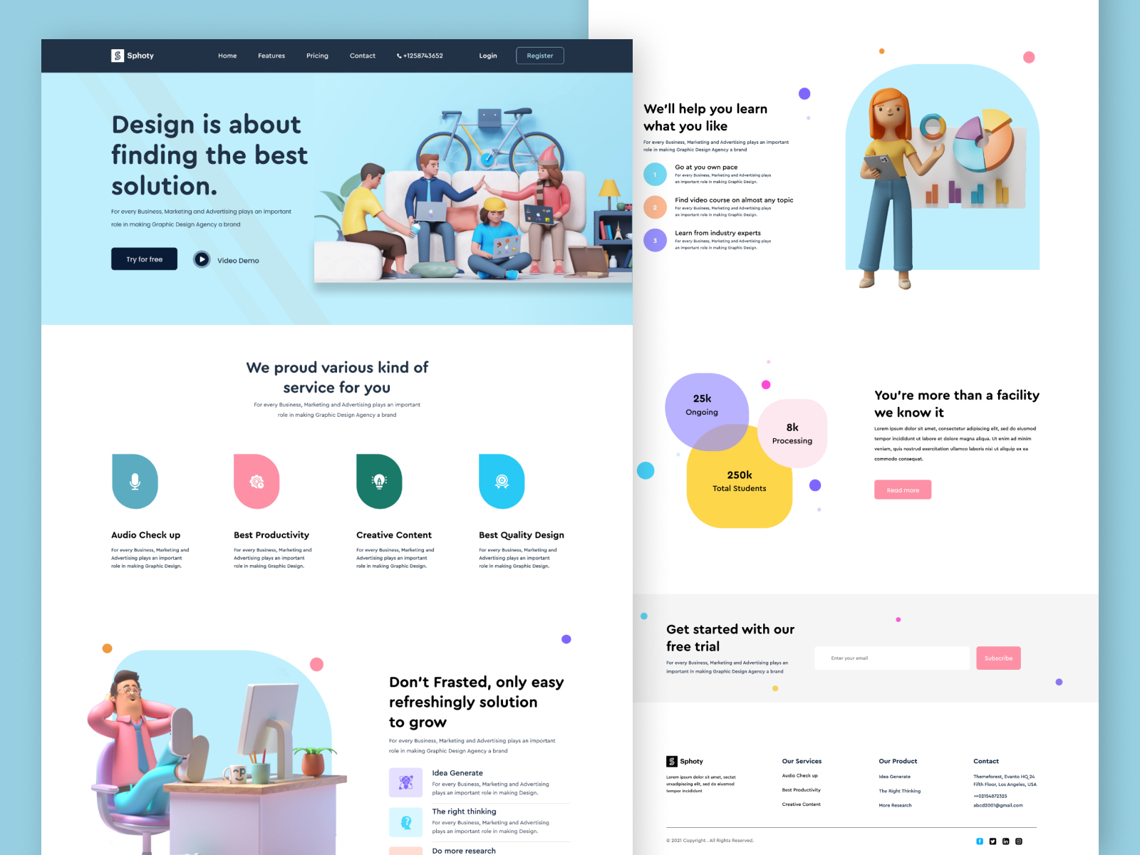 Sphoty || Landing Page by Sharon Ahmed on Dribbble