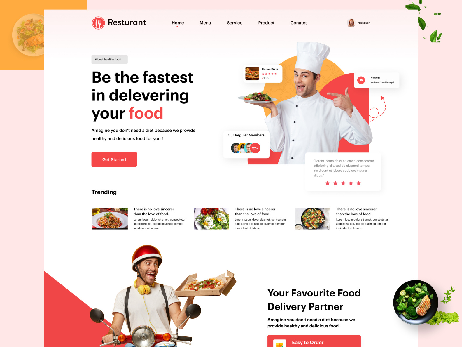 Food Landing Page By Sharon Ahmed On Dribbble