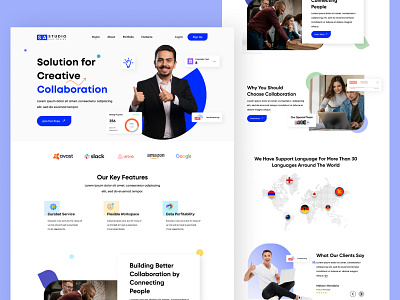 Online Collaboration platform branding collaboration daily ui challange landingpage minimal online platfrom uidesign uitrend uiux uiux design webdesign