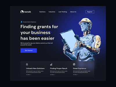 Bonsik || Landing Page branding design landingpage minimal uidesign uiux uiux design webdesign