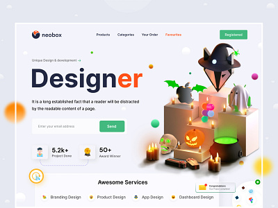 Creative Header Exploration Design branding design illustration landingpage logo minimal uidesign uiux uiux design webdesign