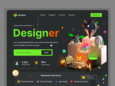 Creative Header Exploration Design branding design illustration landingpage logo minimal uidesign uiux uiux design webdesign