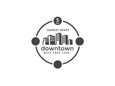 Sunday Night Downtown Logo graphic design logo