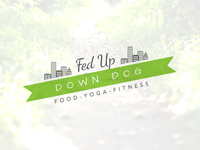 Fed Up Down Dog graphic design logo design