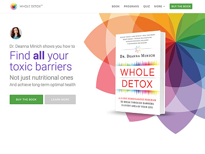 Whole Detox Book Landing Page landing page design web design