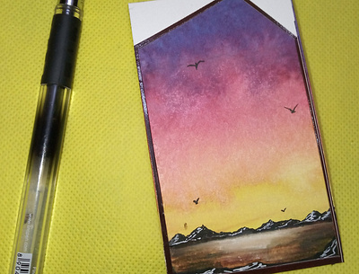 Sky -02 art artist artwork design dribbble dribbleartist painting skies watercolor