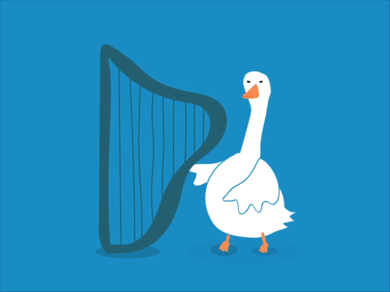 Musicgoose animal animation charachter goose illustration loop music