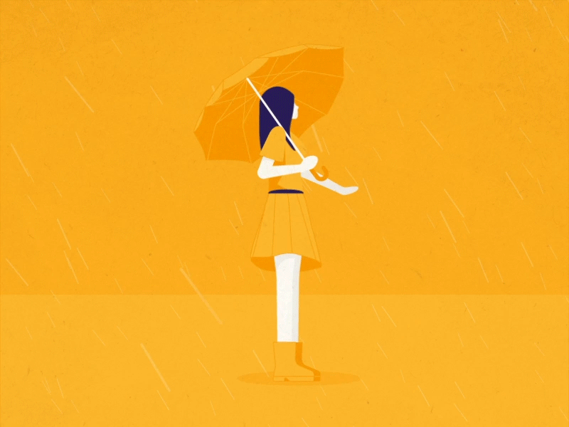 Rainyday animation charachter girl illustration loop rain rainy rainy day umbrella