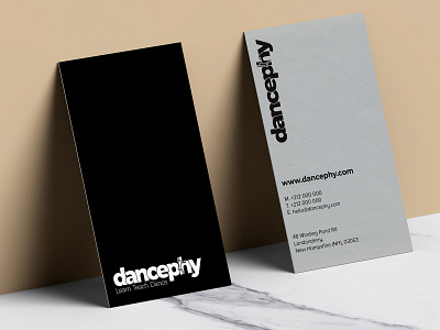 Business card design for Dancephy brand brand design brand identity branding business business card business card design business cards identity design