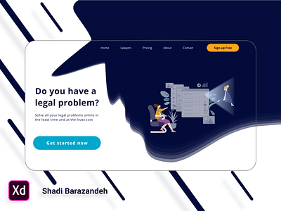 Online Lawyers adobe xd design lawyer ui ux web design
