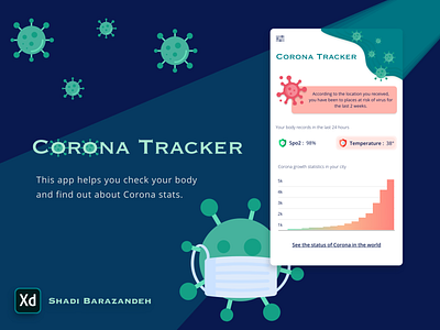 Corona Tracker adobe xd app corona coronavirus ui ux