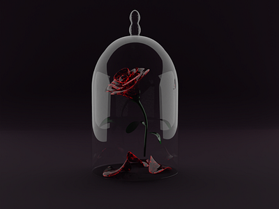 The Enchanted Rose 3d 3d rose beauty and the beast blender rose the enchanted rose valentine valentines day