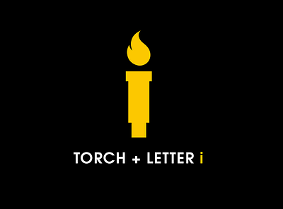 Logo ''torch'' + letter ''i'' branding design illustration logo typography vector