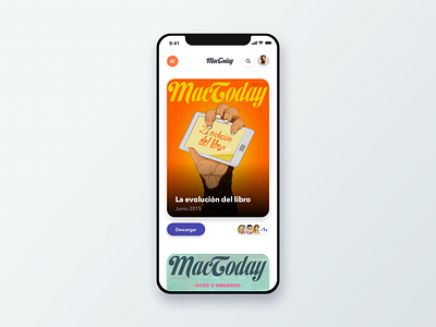 Revista MacToday app - New concept app interace ios iphone iphonex magazine ui uidesign ux uxdesign