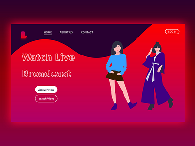 Live broadcasting Web App app ui ux web webdesign website